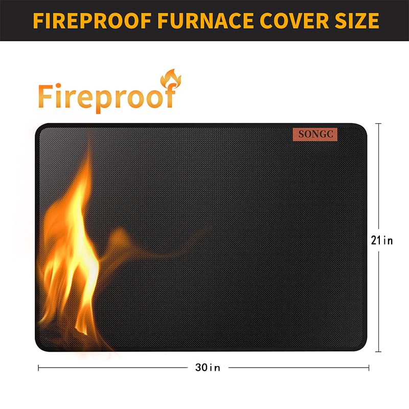 SONGC Stove Top Covers For Electric Stove Mat  Heat-Resistant Glass Surface Cover Fireproof Waterproof Oilproof 30 X 21 Inches Black - Image 2